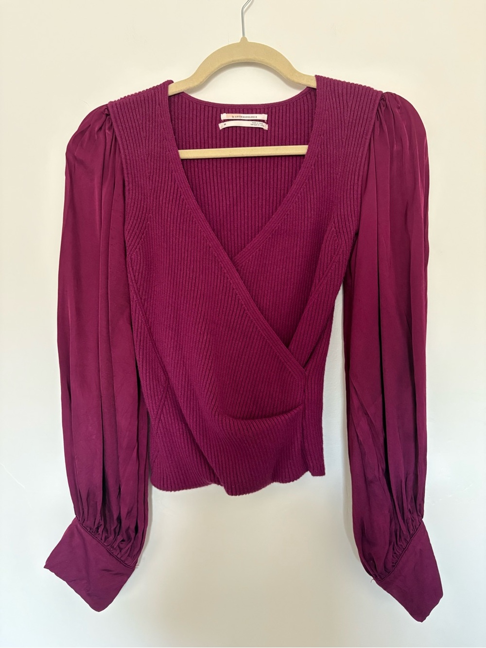Anthropologie long sleeve wrap sweater XS